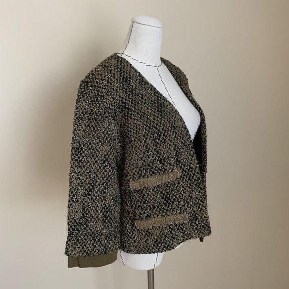 NWT Vintage 60s Saks Fifth Ave Classic Jacket Nubby Knit Blazer Open Front - Picture 8 of 12